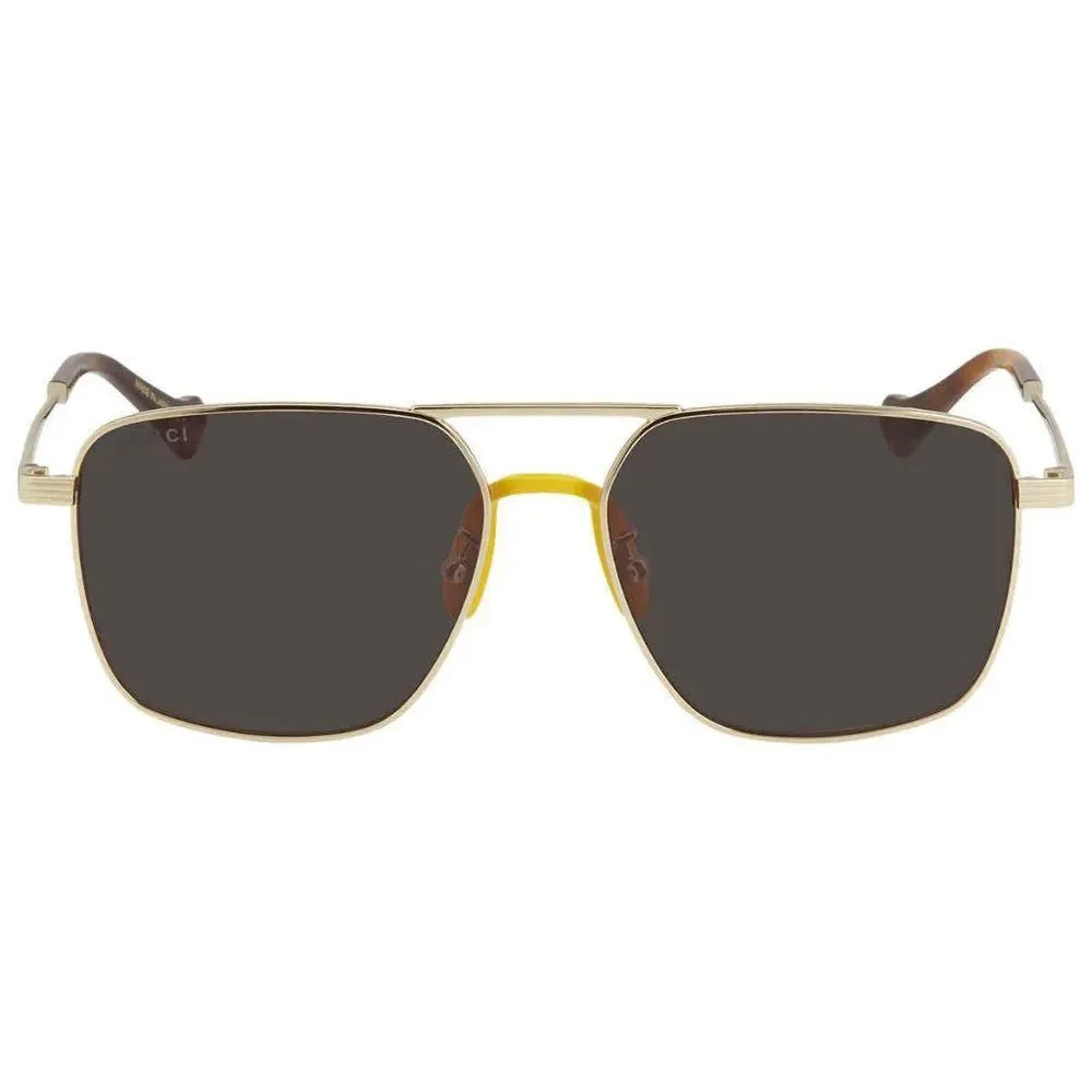 NEW Gucci Brown and Gold Square Men's Sunglasses